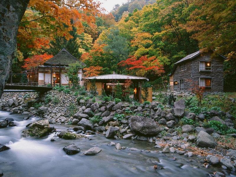 Lamp No Yado Aoni Onsen Ξενοδοχείο Hirakawa Εξωτερικό φωτογραφία